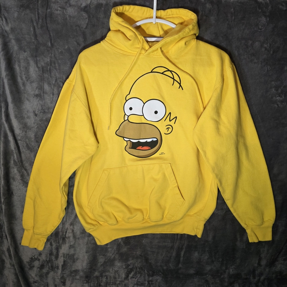 Universal Bright Yellow Homer Simpson Graphic Hoodie